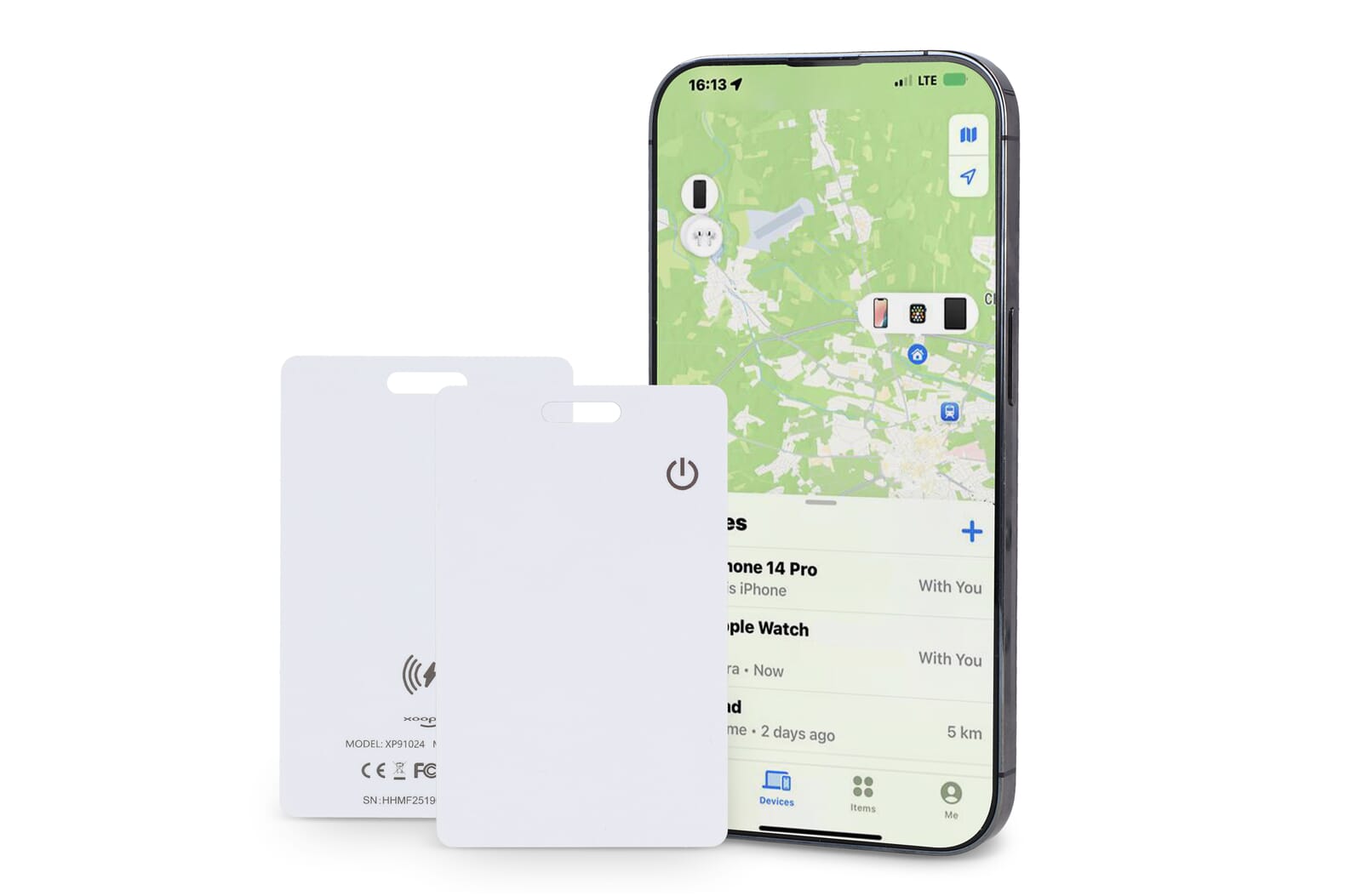 Xoopar ICE-Card Carte de suivi ultra-mince rechargeable