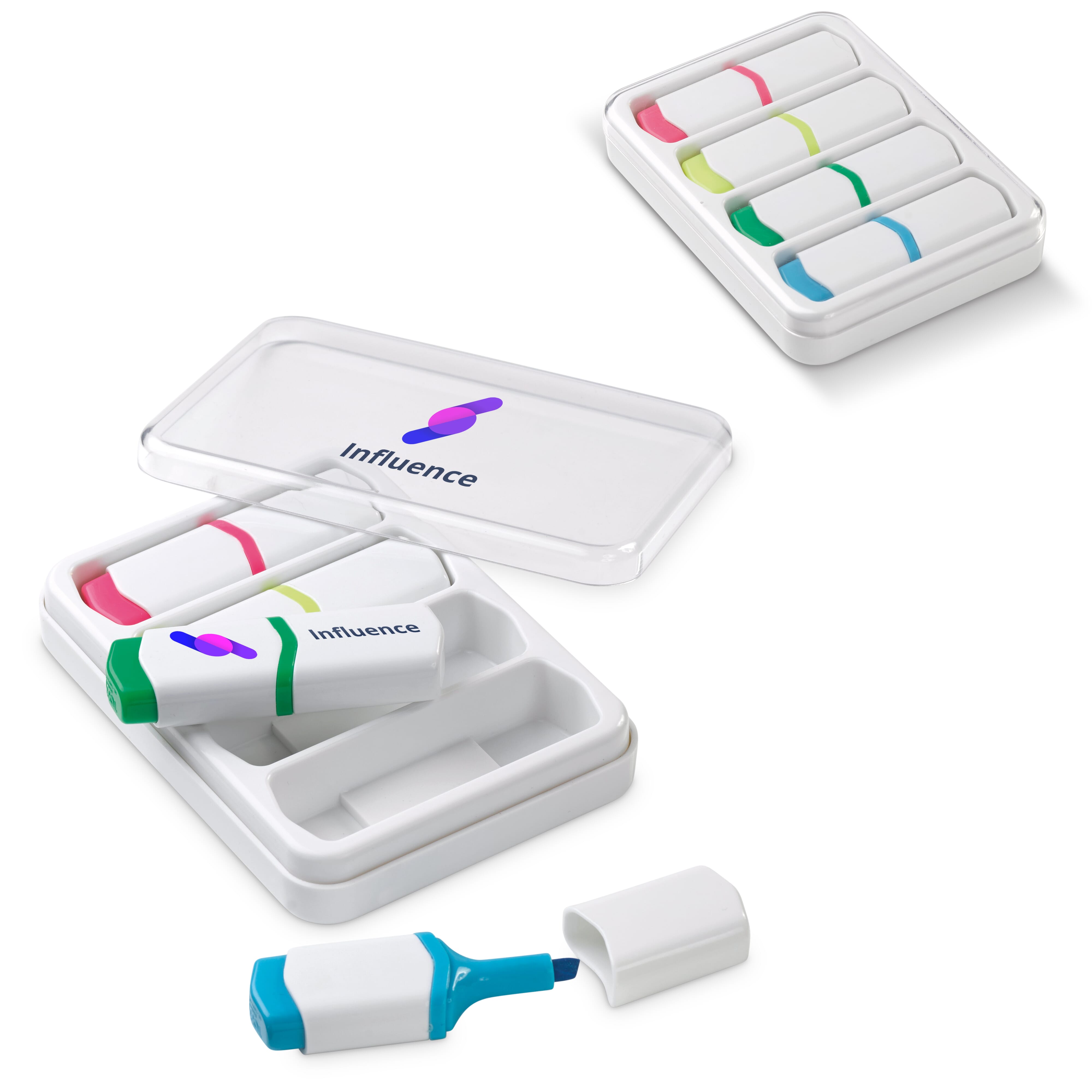 Blanc/transparent / Assortiment fluorescent