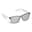 Justin R-PC zonnebril met spiegel uni-lens UV400 - Wit
