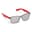 Justin R-PC zonnebril met spiegel uni-lens UV400 - Rood