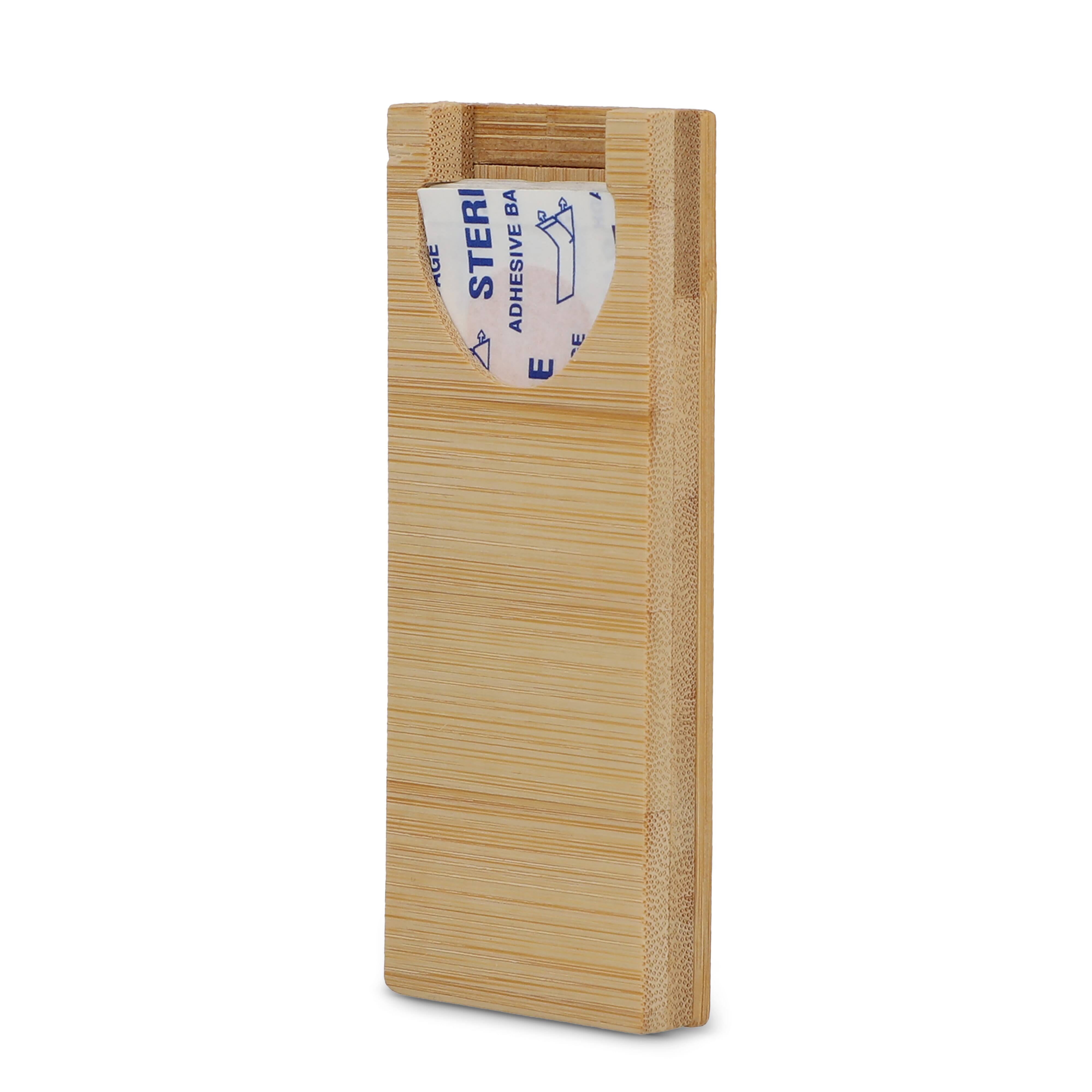 Pansements dans une boîte en bambou