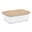Lunchbox aus Glas mit Bambusdeckel - Transparent