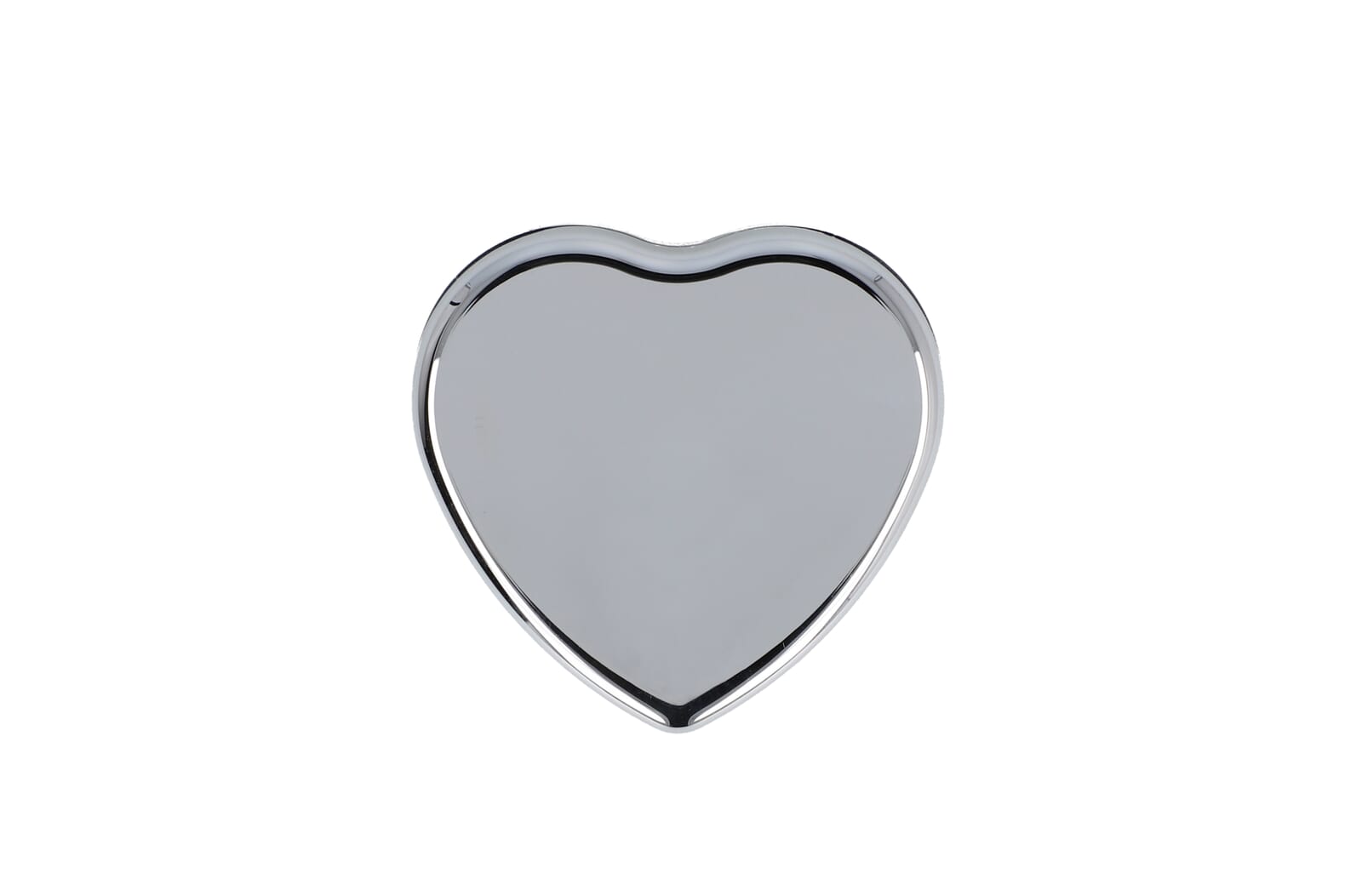 Baume à lèvres plat métallique en forme de cœur