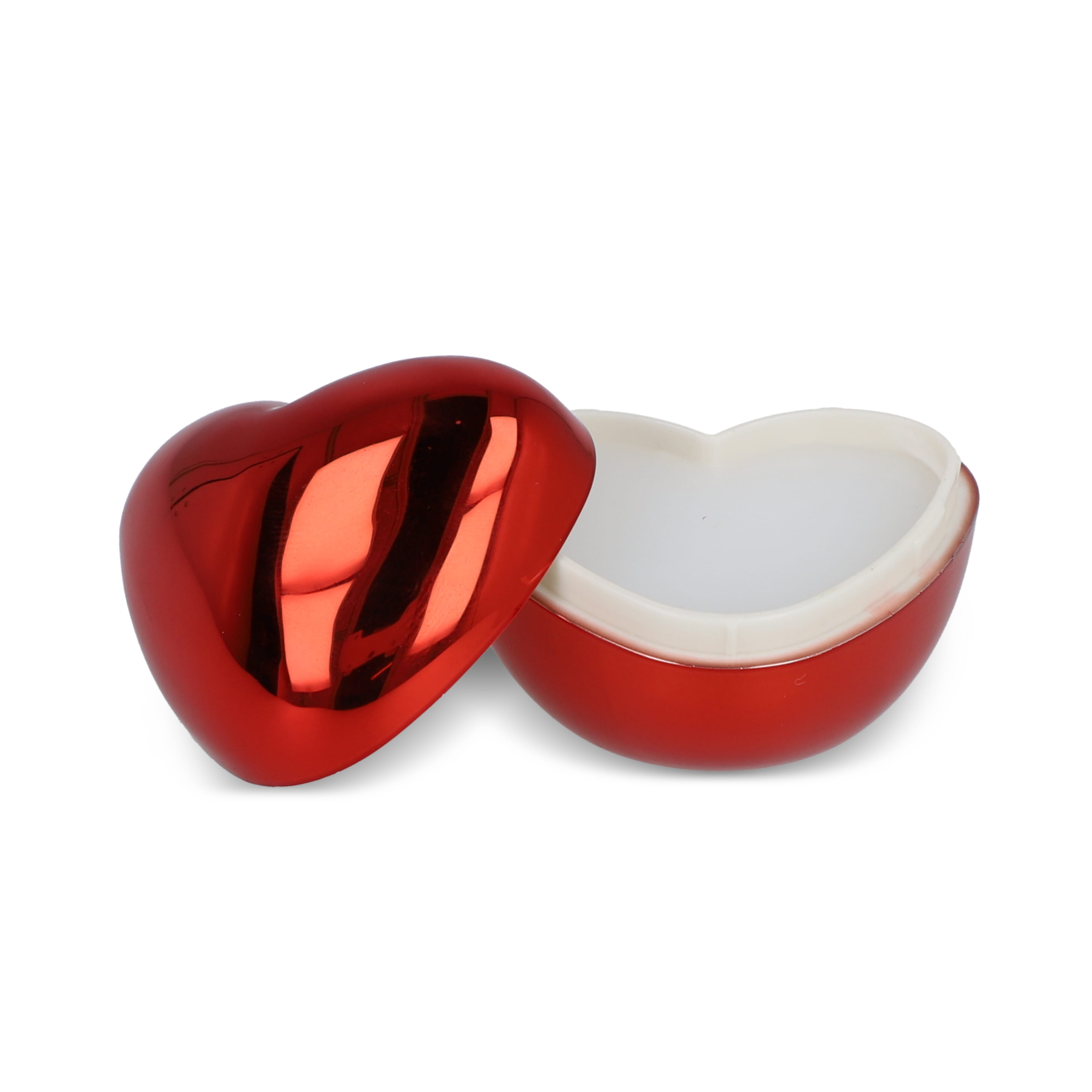 Baume à lèvres en forme de cœur métallique