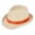 Pflanzlicher Strohhut mit farbigem Band - Orange