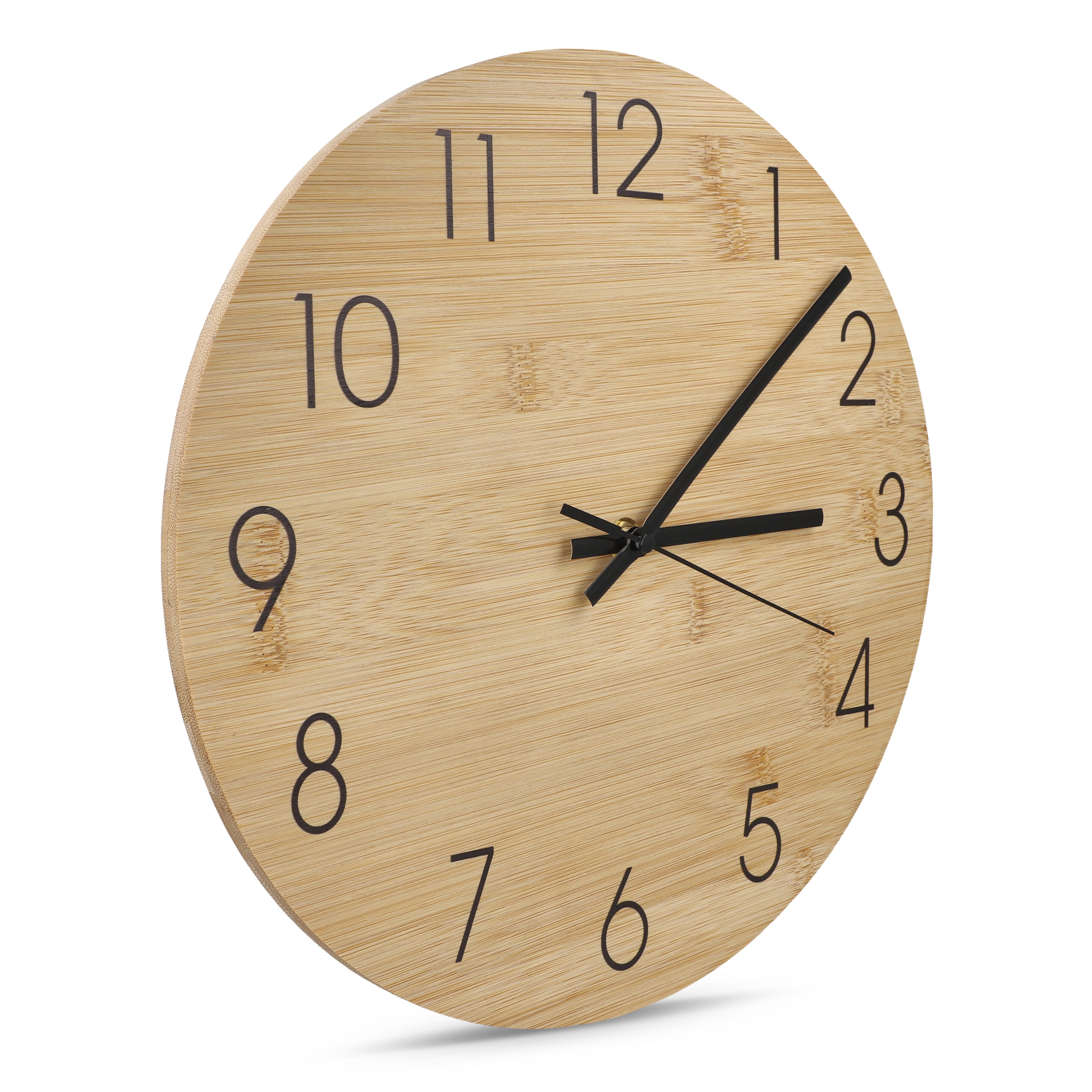 Horloge murale en bambou