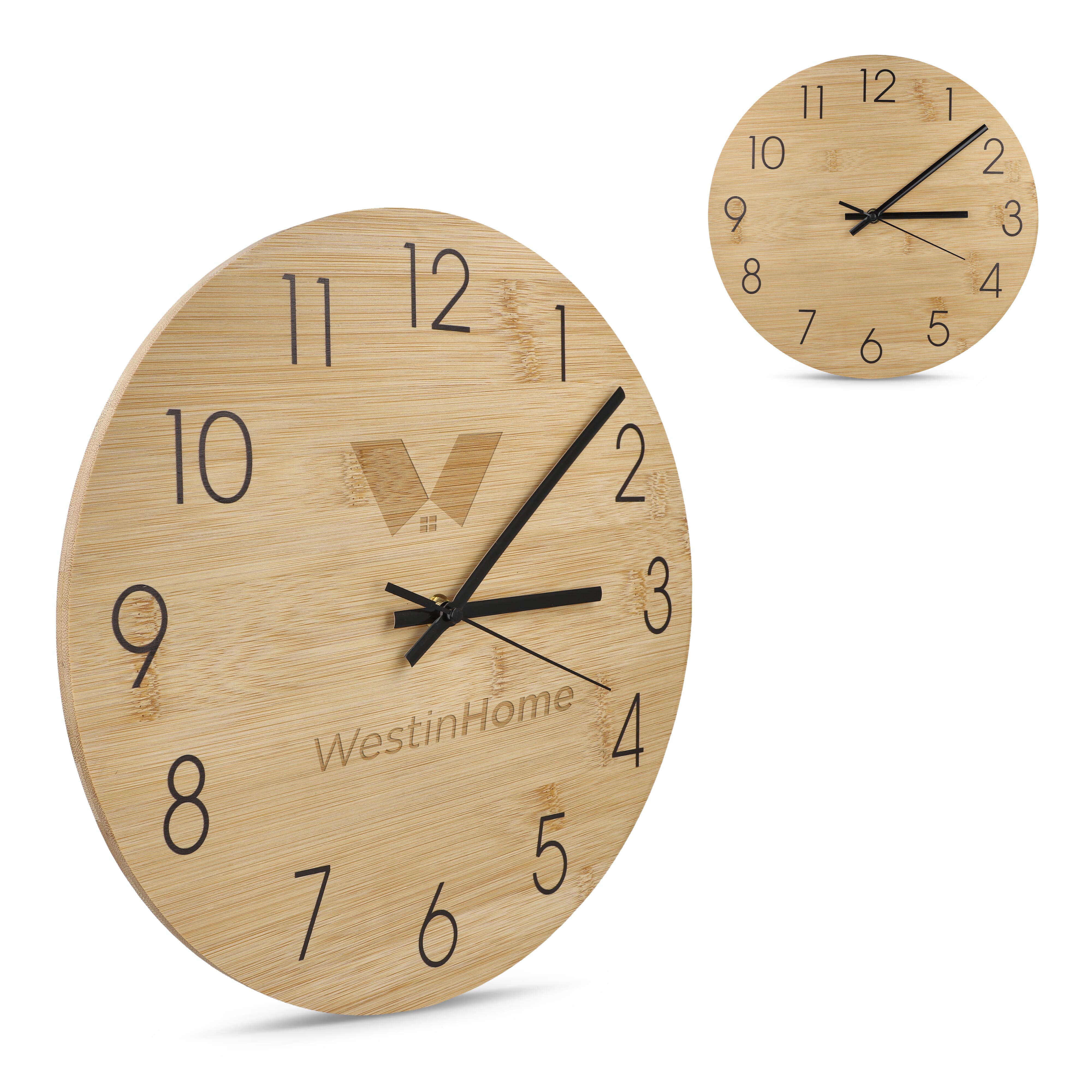 Horloge murale en bambou