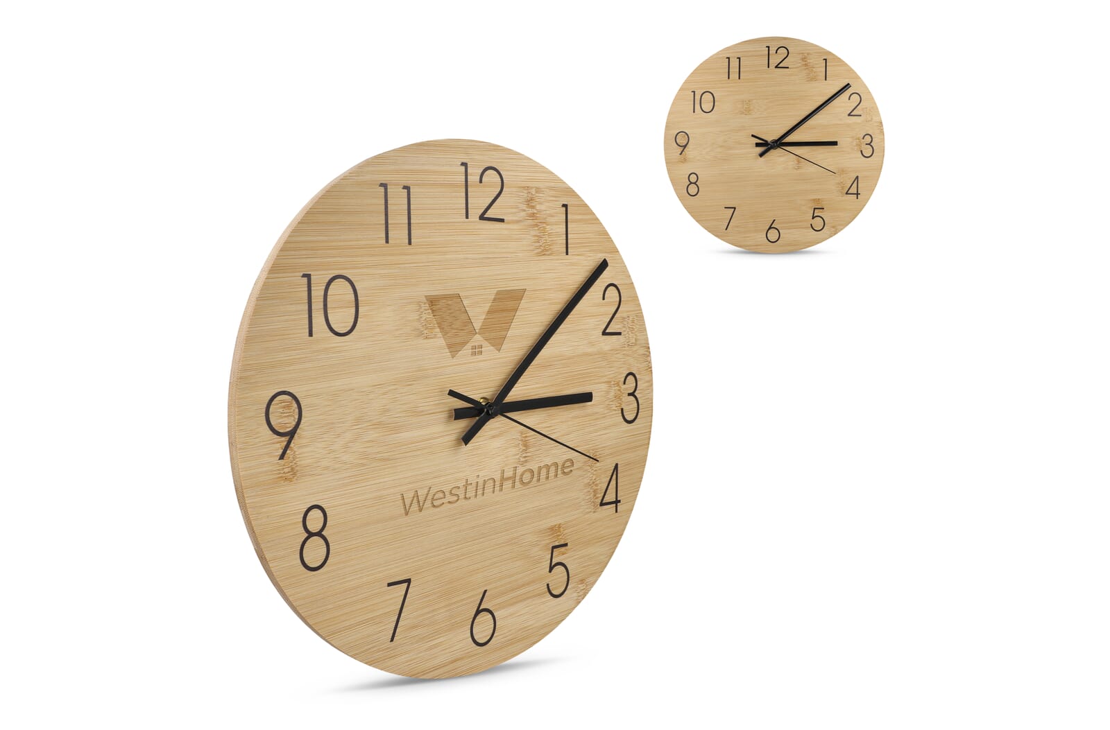 Horloge murale en bambou