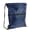 Sac à cordon 210T R-PET avec fermeture éclair - Bleu foncé