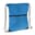 Sac à cordon 210T R-PET avec fermeture éclair - Bleu