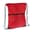 Sac à cordon 210T R-PET avec fermeture éclair - Rouge