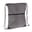 Sac à cordon 210T R-PET avec fermeture éclair - Gris
