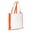 Bolsa Non Woven asas largas 75g/m² - White / Orange