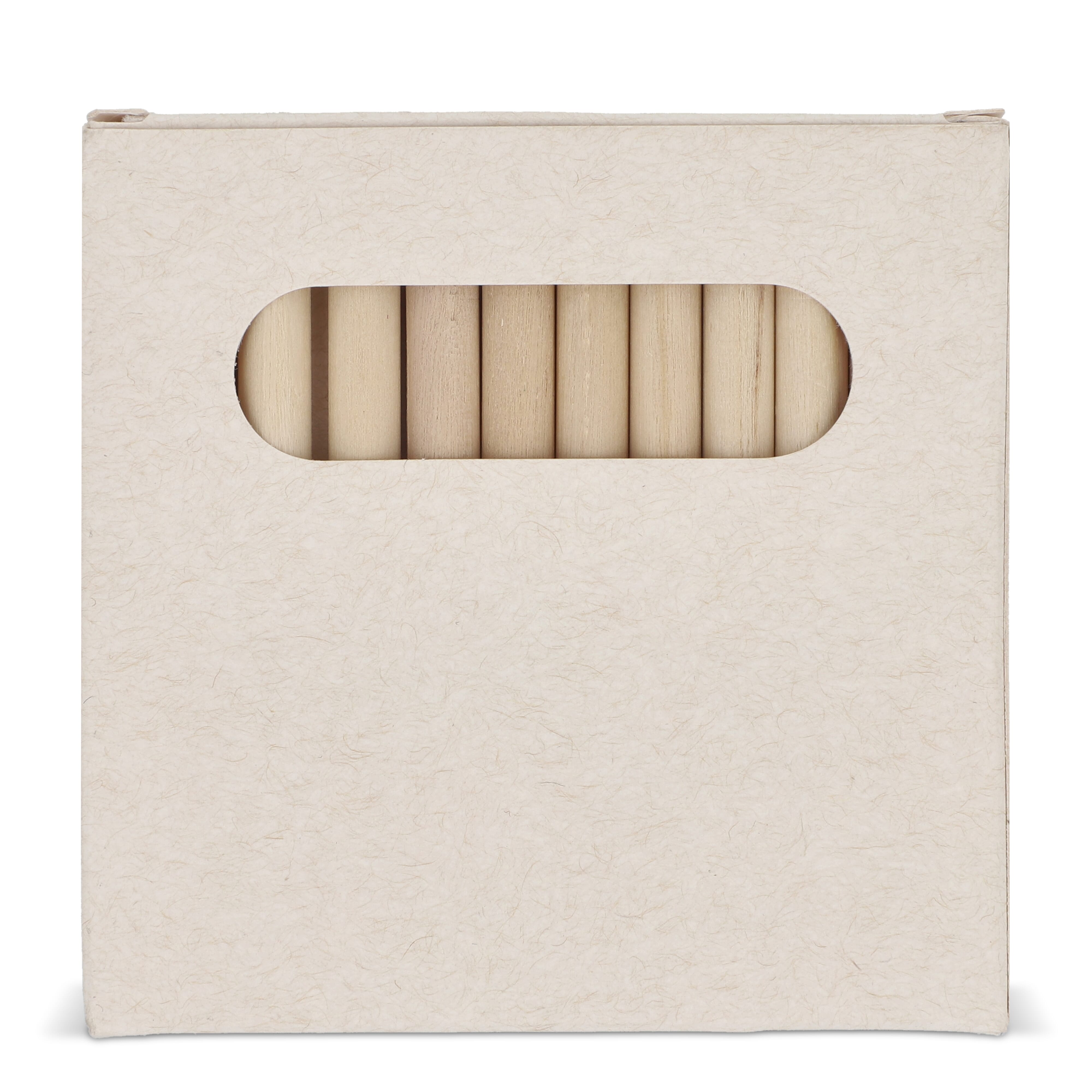 12 crayons de couleur dans une boîte en brique de lait recyclé