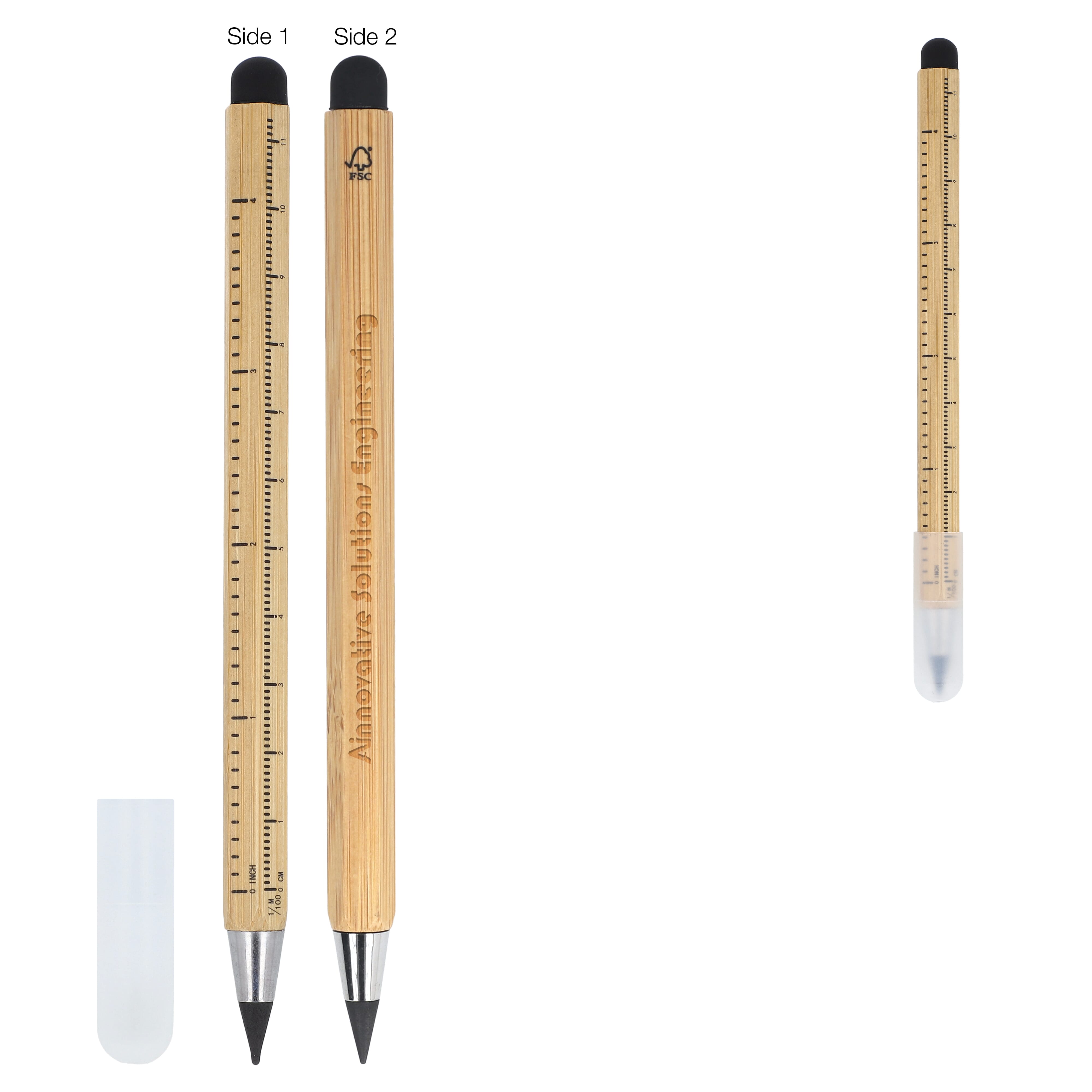 Crayon et règle en bambou durables