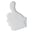 Dispensador de caramelos forma pulgar   - Blanco