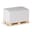 Rectangle pad 12x8x6cm on wooden pallet - White