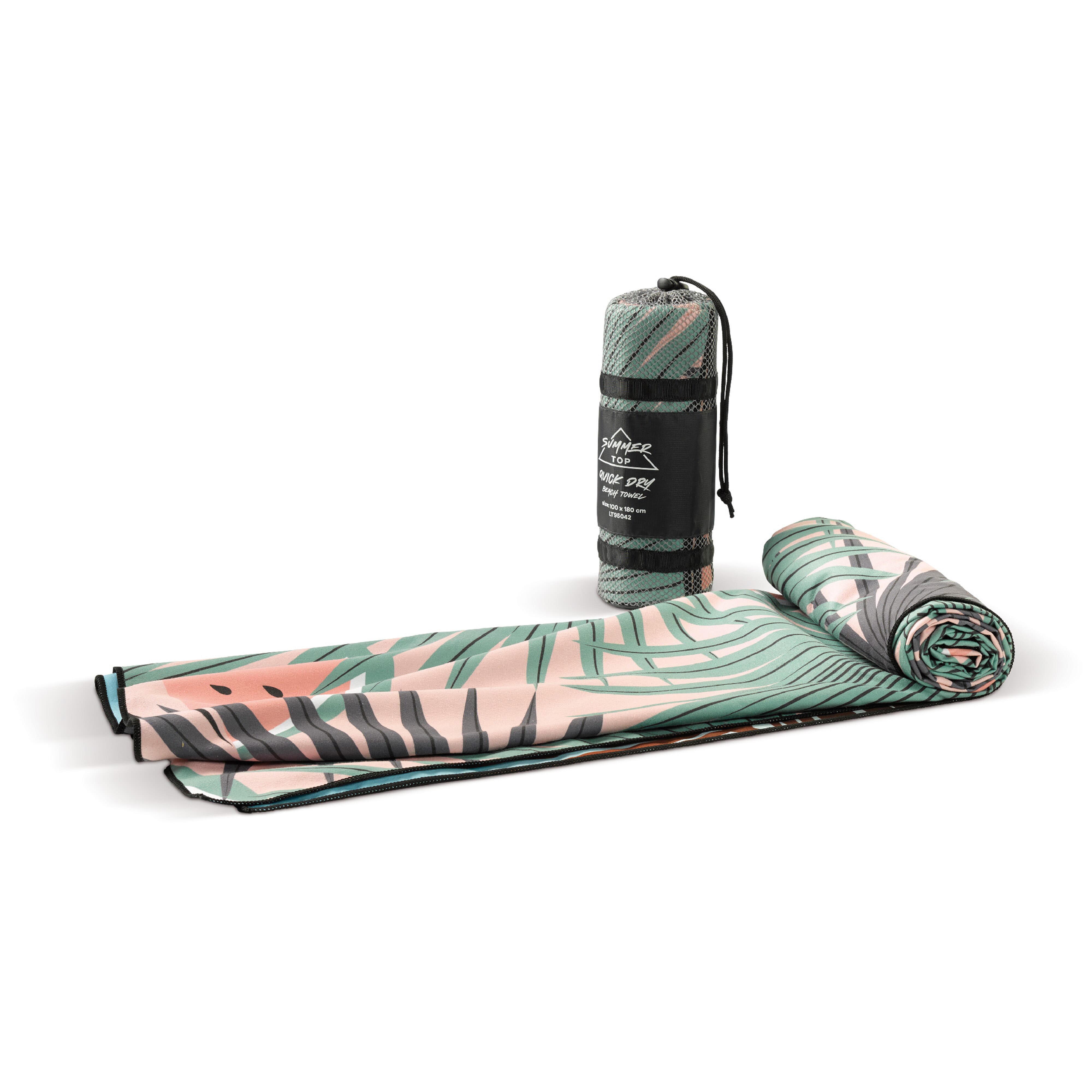 Serviette de plage à séchage rapide 1000x1800mm avec pochette