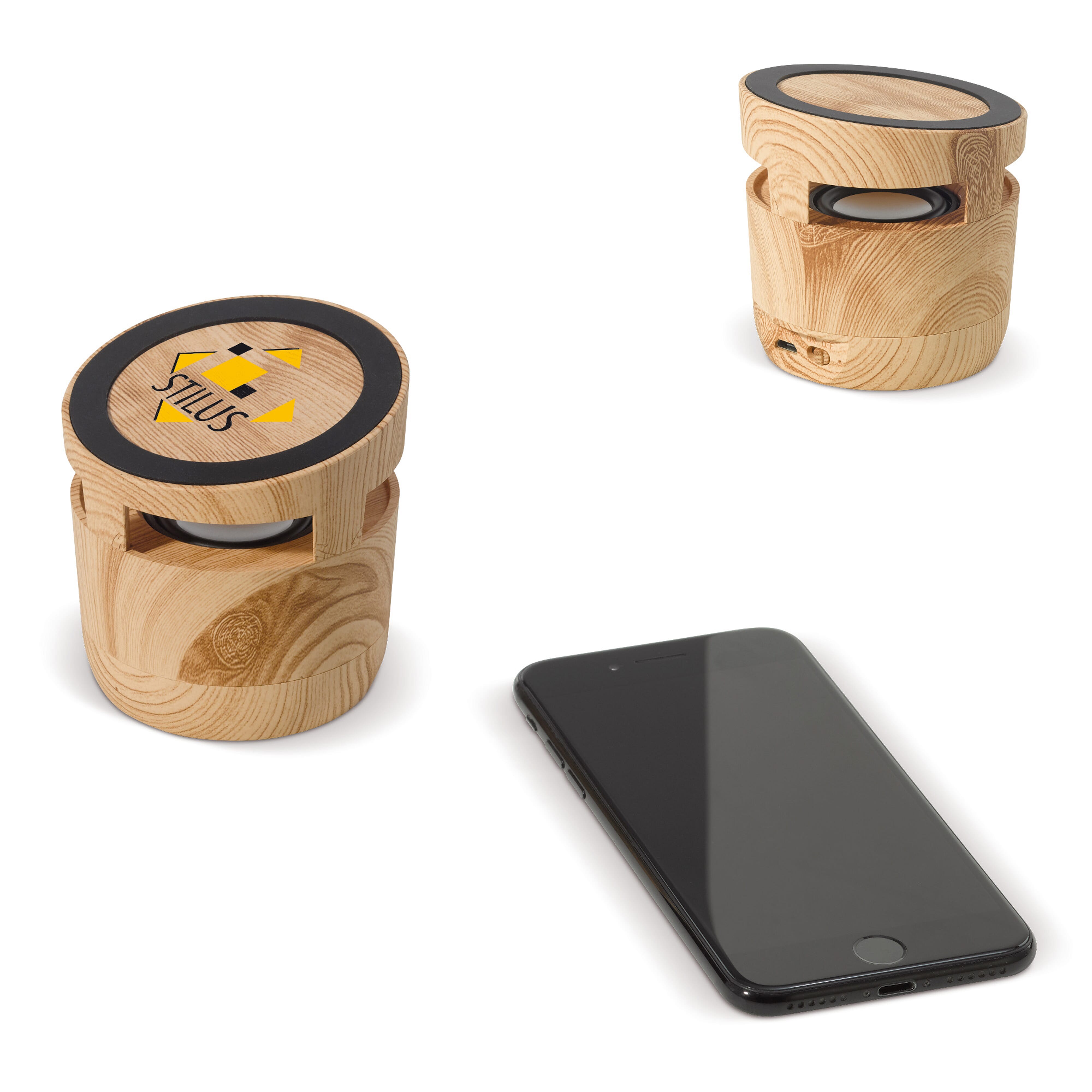 Enceinte 3W et Chargeur sans fil 5W en bois