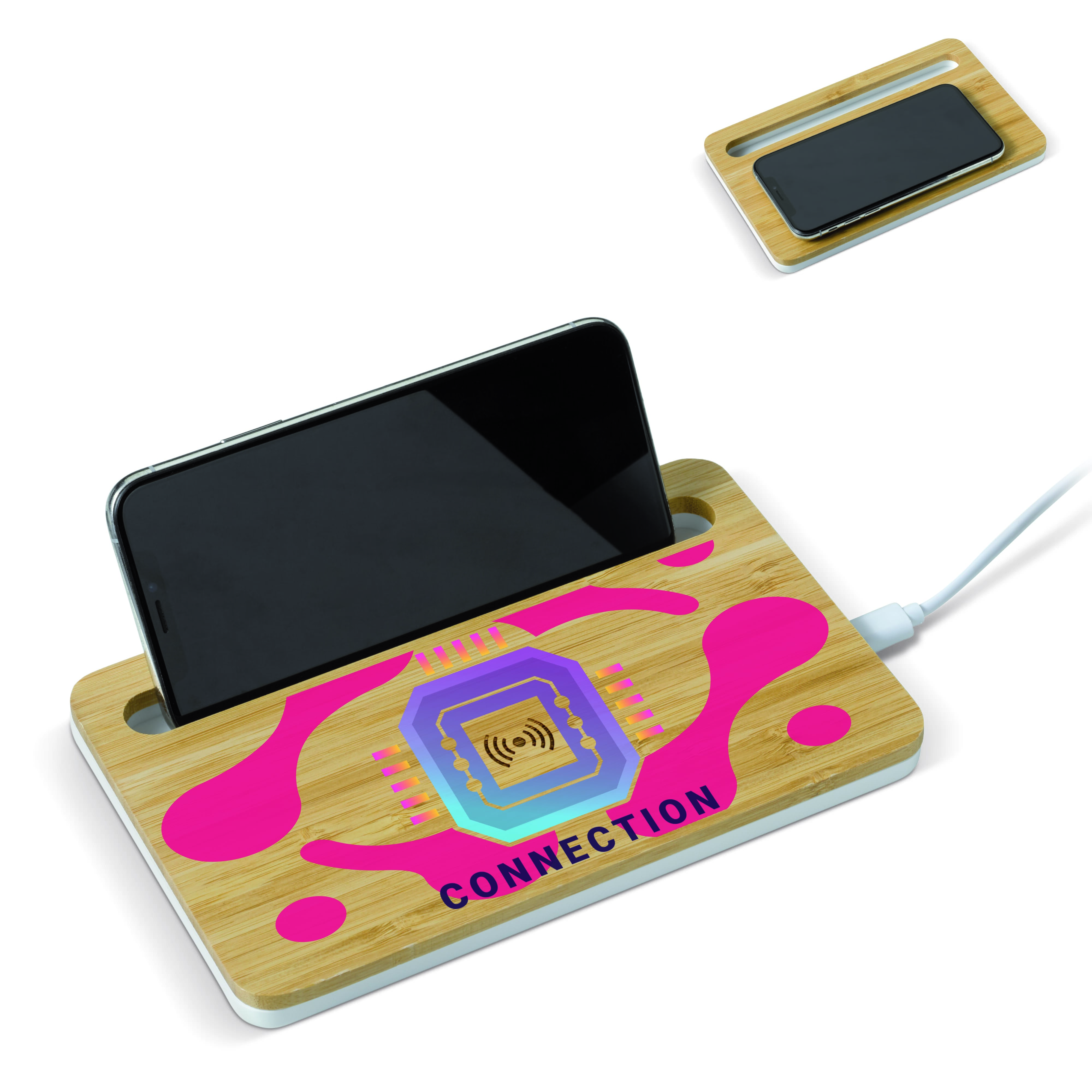 Chargeur sans fil en bambou 5W