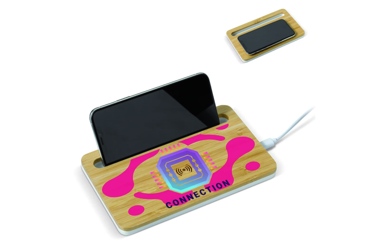 Chargeur sans fil en bambou 5W