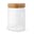 Bidón vidrio y bambú 900ml - Transparente