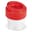 Taza de café HOT-BUT-COOL con tapa 240 ml - Blanco / Rojo