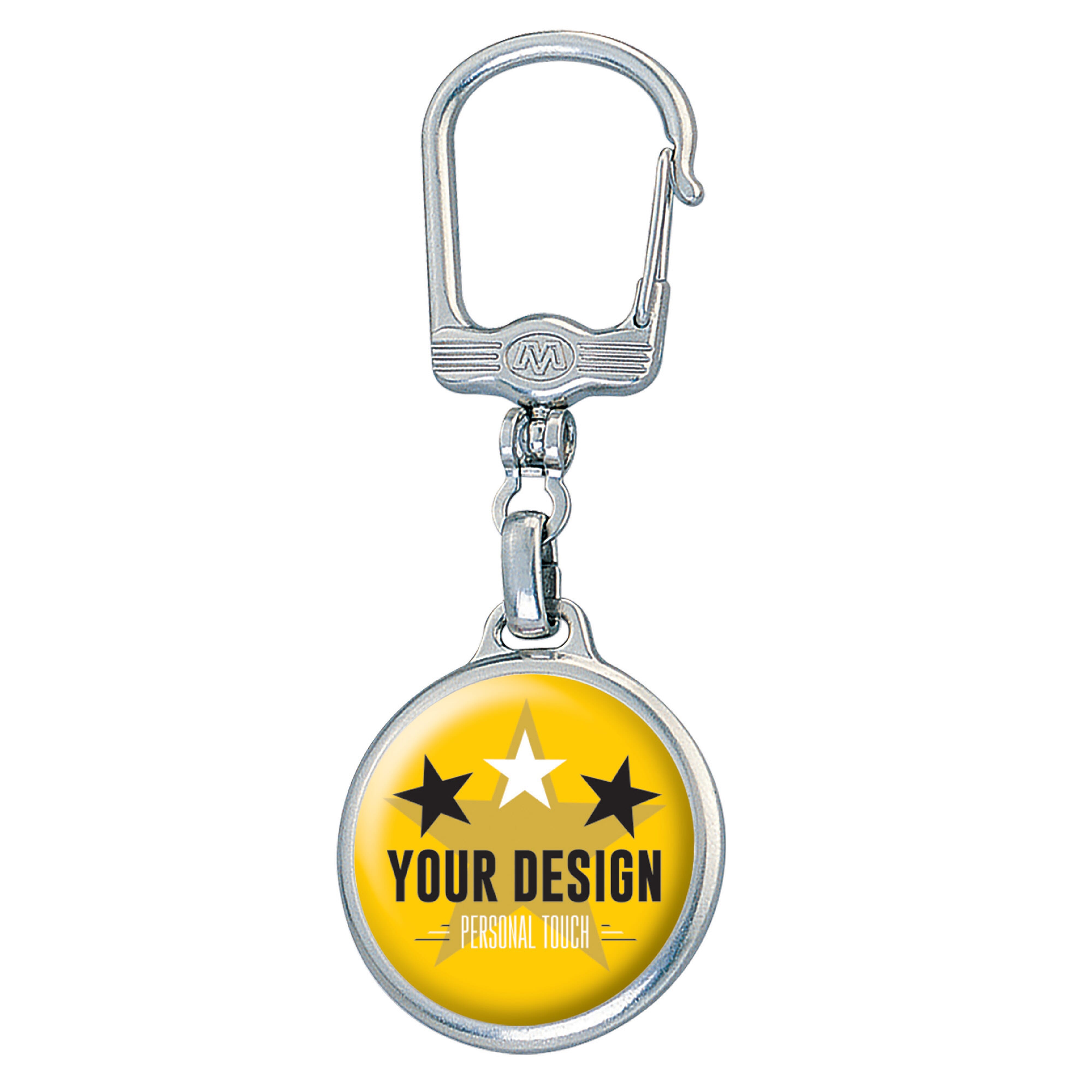 Porte-clés métal rond