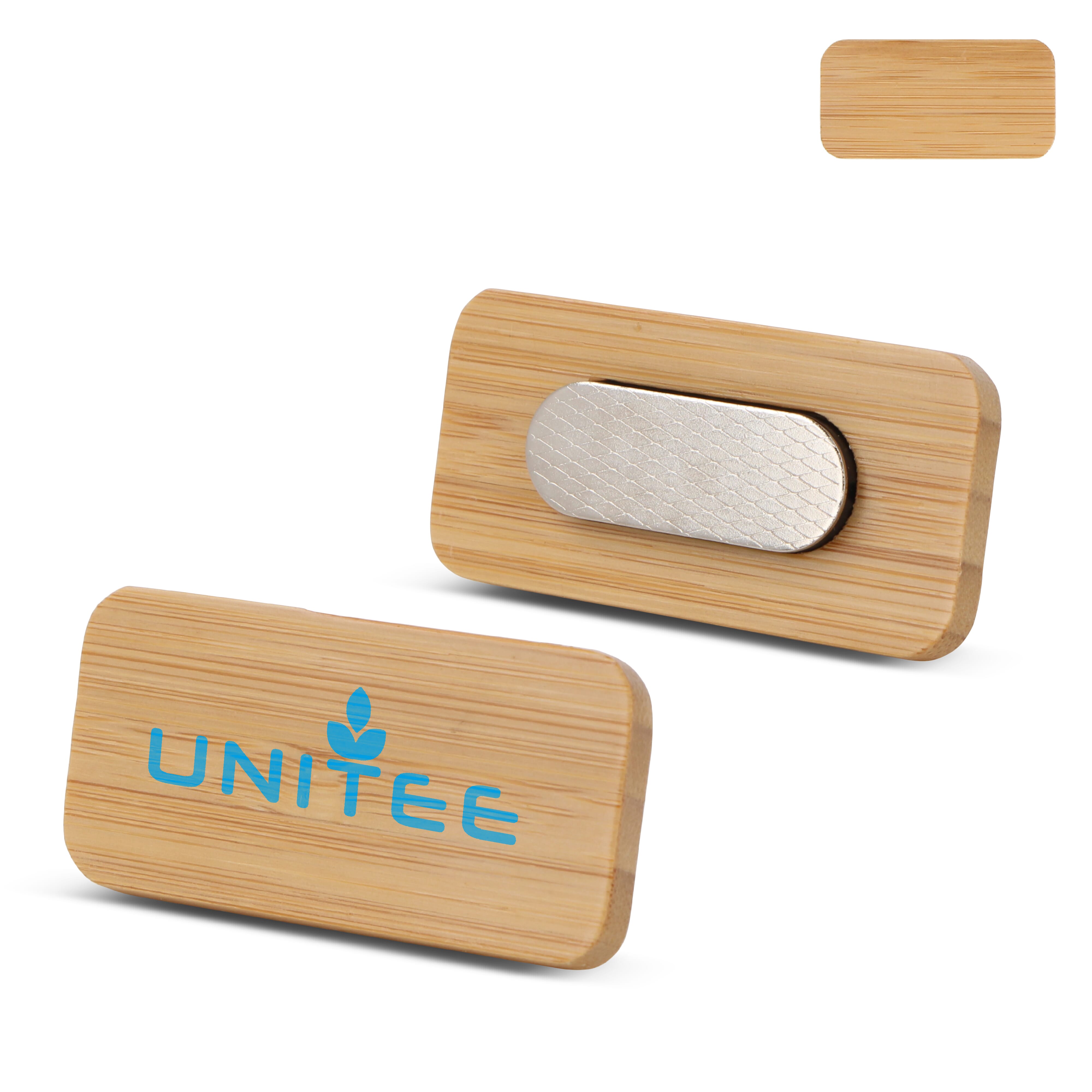 Badge en bambou avec aimant