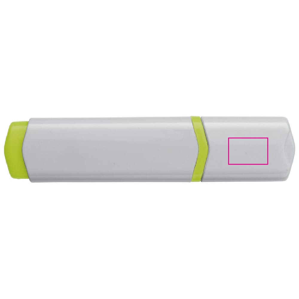 marqueur de texte jaune sur le bouchon