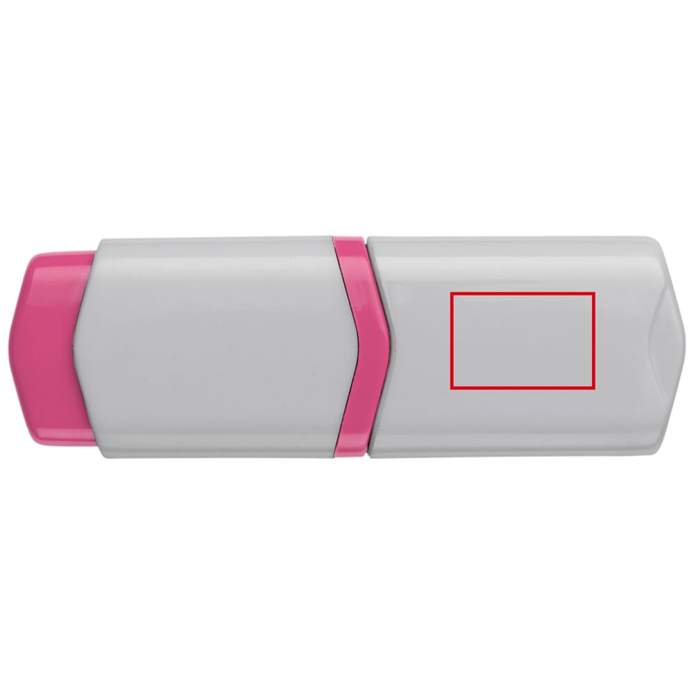 marqueur de texte rose sur le bouchon